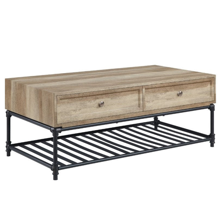 ACME Brantley Oak & Sandy Black Finish Coffee Table Model LV00748 - MONAVILLA