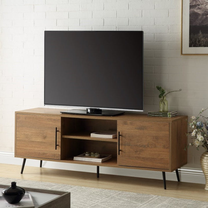 ACME Wafiya Rustic Wood & Black Finish TV Stand Model LV00789 - MONAVILLA