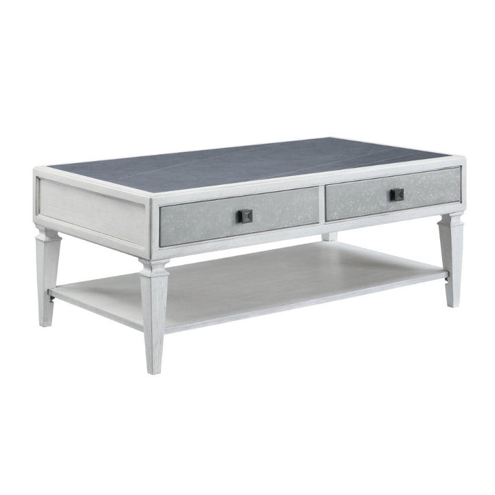 ACME Katia Rustic Gray & Weathered White Finish Coffee Table Model LV01052 - MONAVILLA