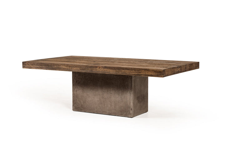 Modrest Renzo Modern Oak & Concrete Coffee Table - MONAVILLA