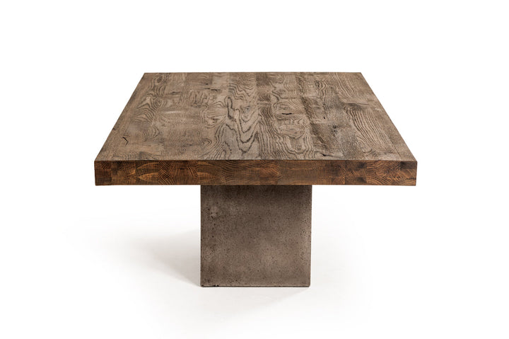 Modrest Renzo Modern Oak & Concrete Coffee Table - MONAVILLA