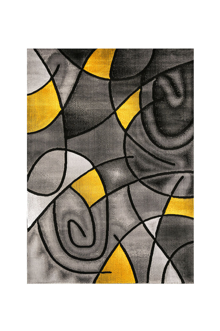 Furniture Of America Sivas Charcoal Yellow Contemporary 8' X 10' Area Rug Model RG5188M - MONAVILLA