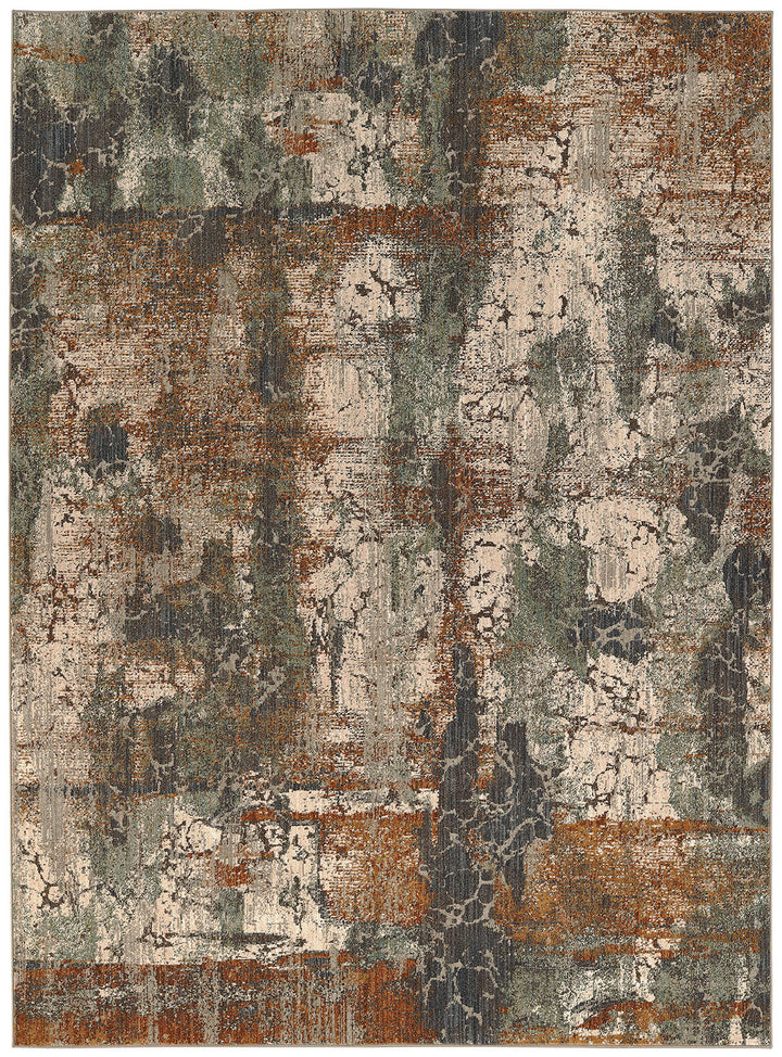 Furniture Of America Wilhelm Limestone Ochre Contemporary 5'3 X 7'6" Area Rug Model RG8158S - MONAVILLA