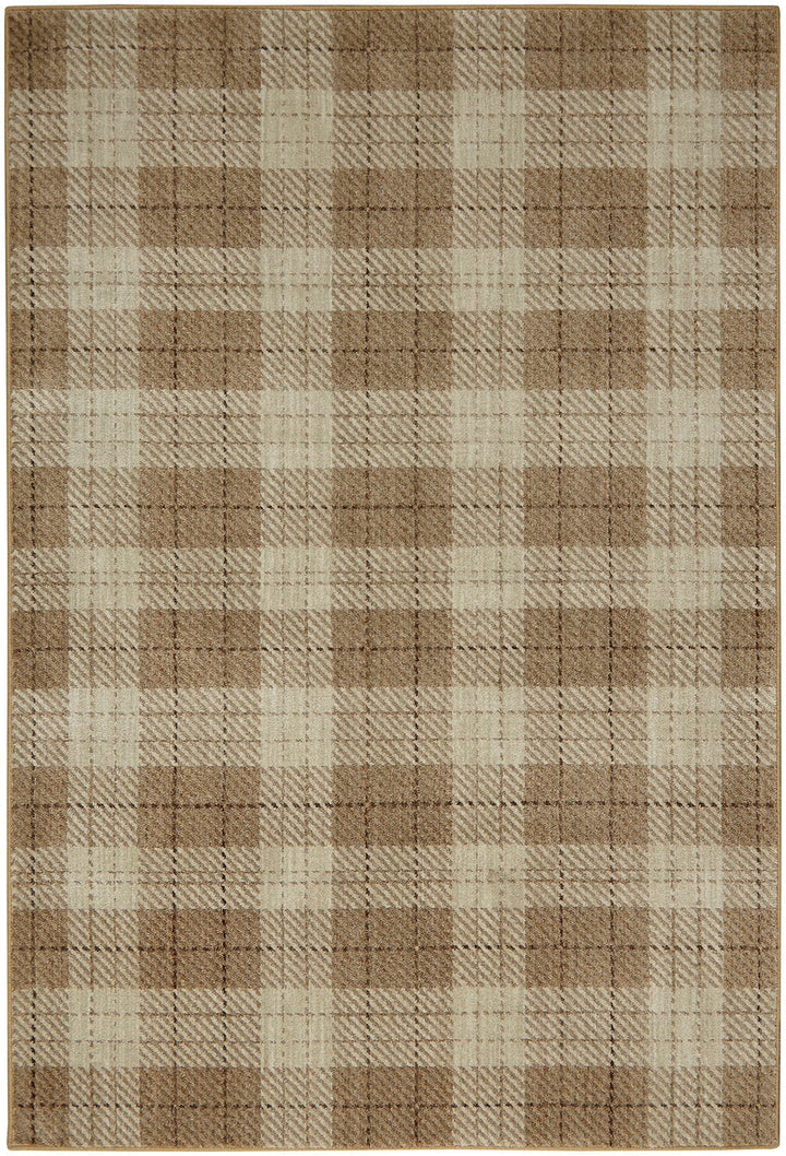 Furniture Of America Kendrick Plaid Beige Contemporary 5'3 X 7'6" Plaid Area Rug Model RG8183S - MONAVILLA