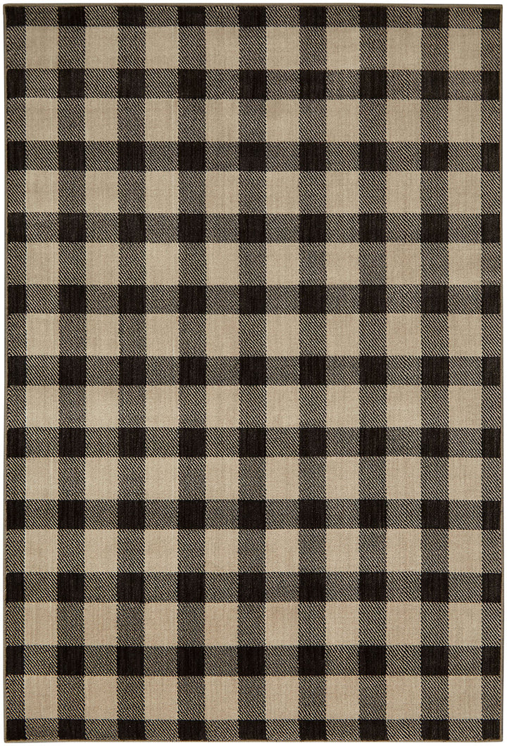 Furniture Of America Kendrick Gingham Onyx Contemporary 5'3 X 7'6" Plaid Area Rug Model RG8185S - MONAVILLA