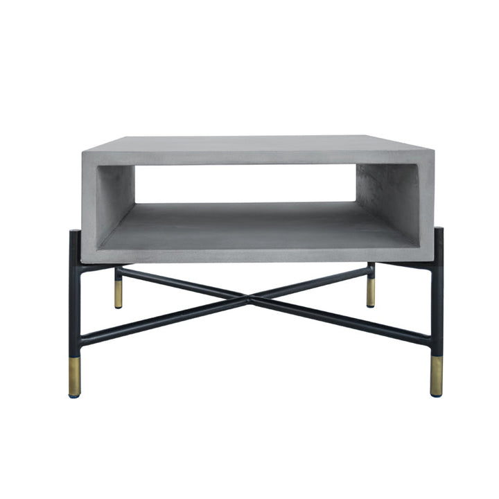 Modrest Walker Modern Concrete & Metal Coffee Table - MONAVILLA