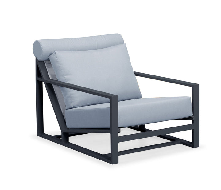 Divani Casa Boardwalk Outdoor Grey Lounge Chair Set - MONAVILLA