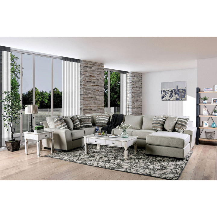 Furniture Of America Colstrip Beige Transitional Sectional Model SM1285-SECT - MONAVILLA