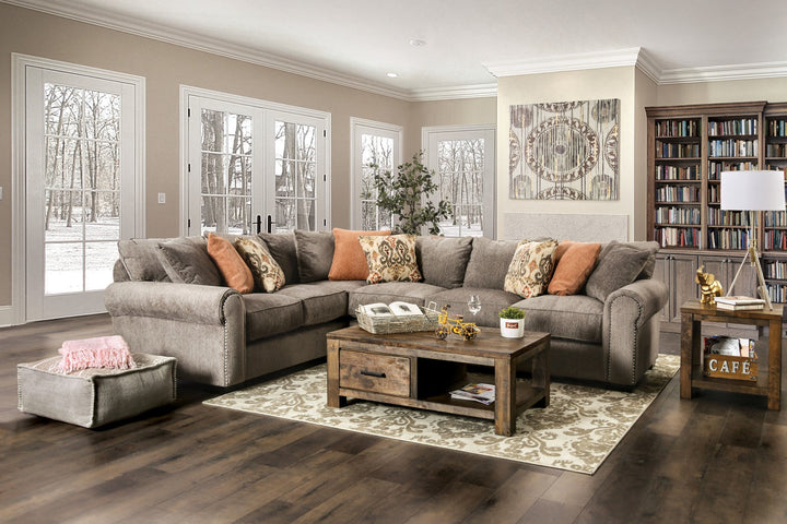 Furniture Of America Stapleford Gray Transitional Sectional Model SM1289-SECT - MONAVILLA