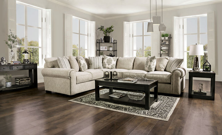 Furniture Of America Stapleford Beige Transitional Sectional Model SM1290-SECT - MONAVILLA