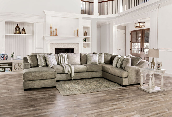 Furniture Of America Castleton Gray Transitional Sectional Model SM1294-SECT - MONAVILLA