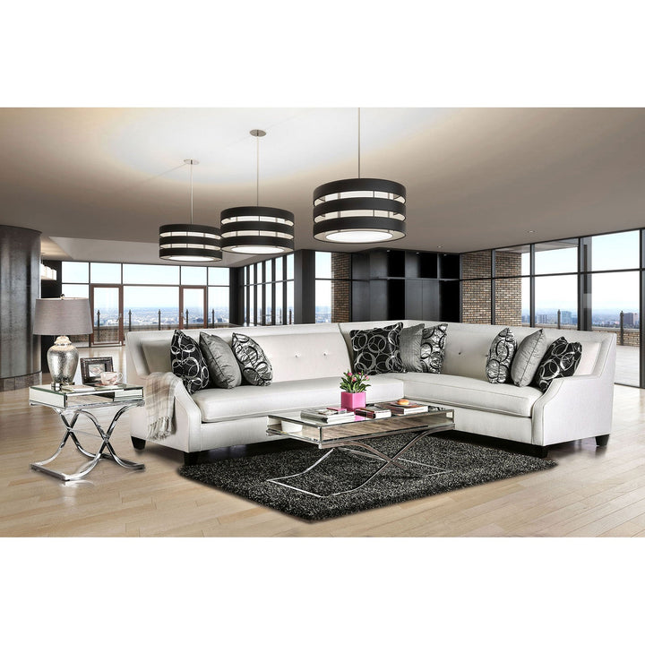 Furniture Of America Betria Silver/White Transitional Sectional Model SM2263-SECTIONAL - MONAVILLA