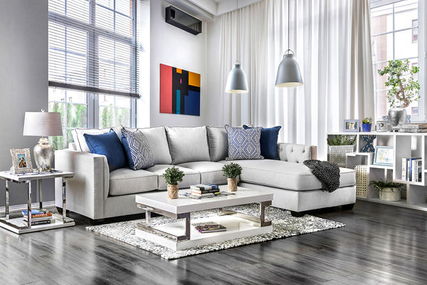 Furniture Of America Ornella Light Gray/Blue Transitional Sectional Model SM2671-SECT - MONAVILLA