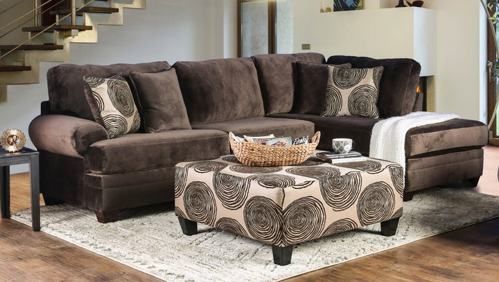 Furniture Of America Bonaventura Brown Transitional Sectional Model SM5143BR-SECT - MONAVILLA