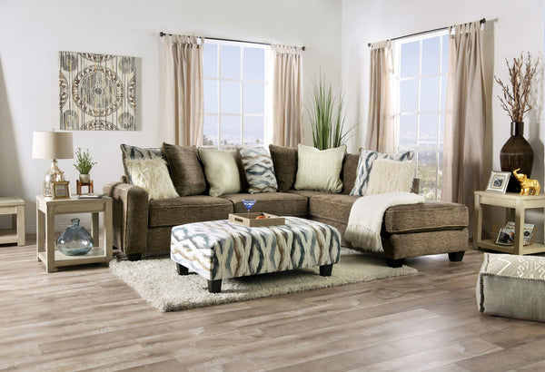 Furniture Of America Kempston Brown Contemporary Sectional Model SM5155-SECT - MONAVILLA