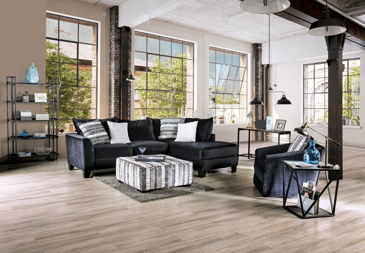 Furniture Of America Modbury Black Transitional Sectional Model SM5160-SECT - MONAVILLA