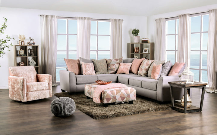 Furniture Of America Harriden Gray Transitional Sectional Model SM5167-SECT - MONAVILLA