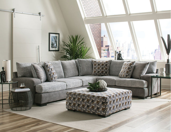 Furniture Of America Alannah Light Gray/Gray/Brown Transitional Sectional Model SM5184-SECT - MONAVILLA