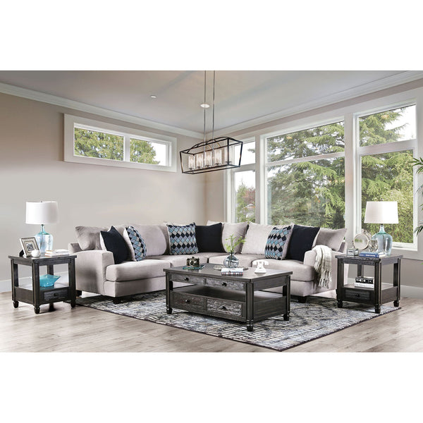 Furniture Of America Walter Light Gray Transitional Sectional Model SM5210-SECT - MONAVILLA