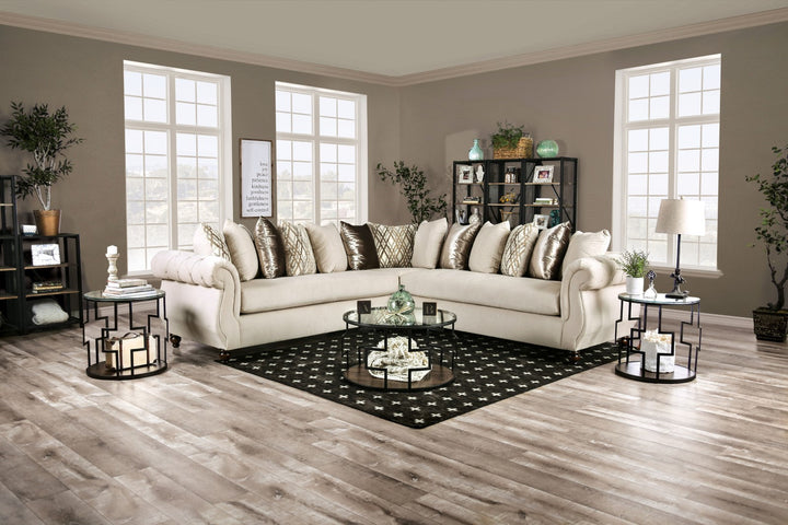 Furniture Of America Corbridge Beige Transitional Sectional Model SM5238-SECT - MONAVILLA