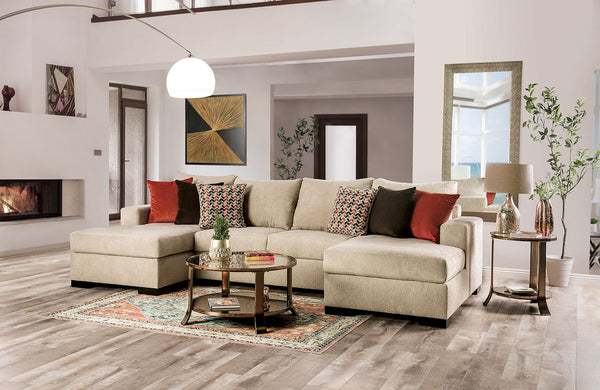 Furniture Of America Jayla Beige Transitional Sectional Model SM6225-SECT - MONAVILLA