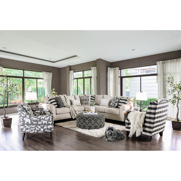 Furniture Of America Patricia Ivory Contemporary Sectional Model SM8171-SECT - MONAVILLA