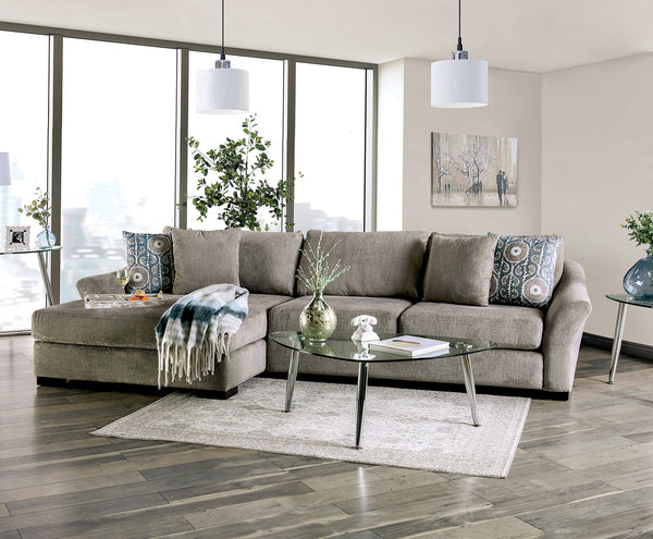 Furniture Of America Sigge Light Gray Transitional Sectional Model SM9110-SECT - MONAVILLA