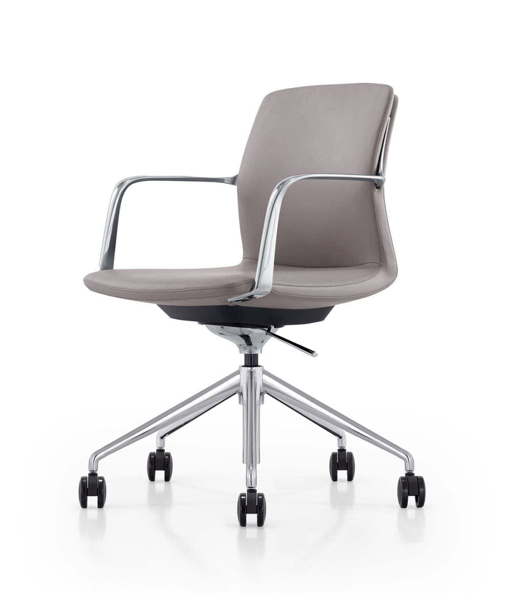 Modrest Sundar Modern Grey Mid Back Conference Office Chair - MONAVILLA