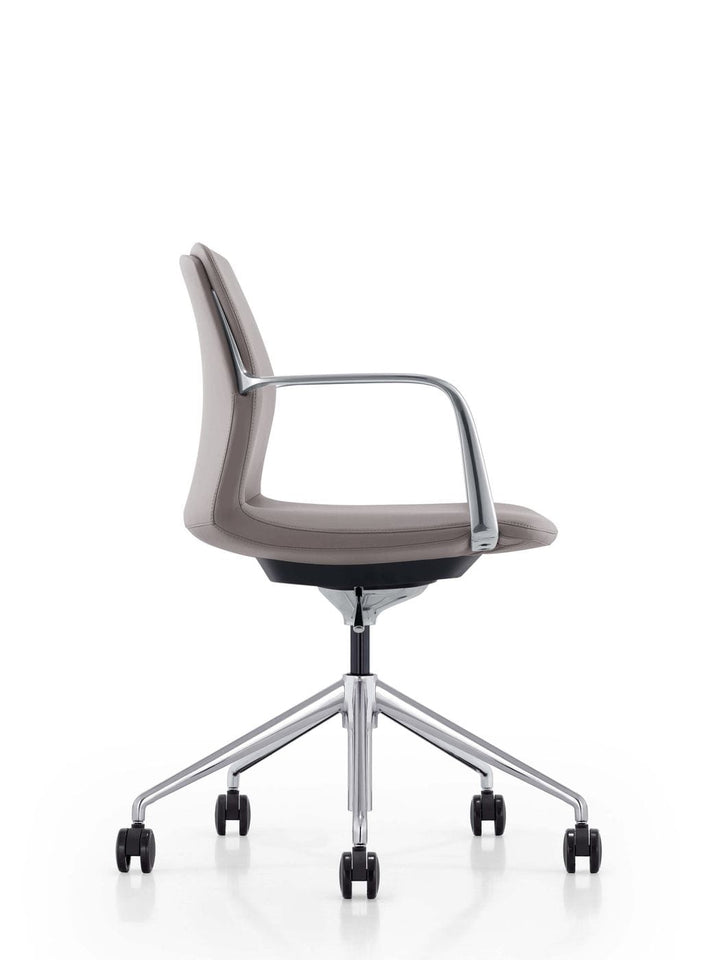 Modrest Sundar Modern Grey Mid Back Conference Office Chair - MONAVILLA