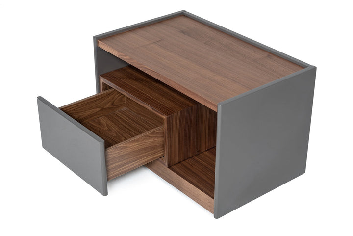 Modrest Tara Modern Walnut Nightstand - MONAVILLA