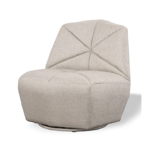 Divani Casa Tomlin Contemporary Grey Woven Fabric Accent Chair - MONAVILLA