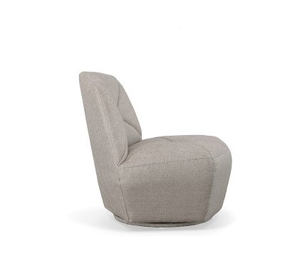 Divani Casa Tomlin Contemporary Grey Woven Fabric Accent Chair - MONAVILLA