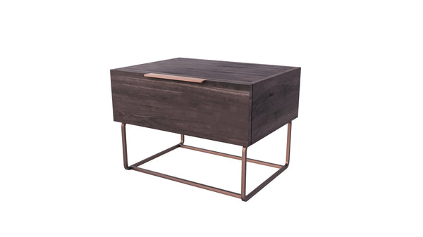 Nova Domus Benzon Italian Modern Dark Rovere Nightstand - MONAVILLA