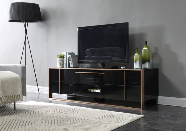 Nova Domus Cartier Modern Black & Rosegold TV Stand - MONAVILLA