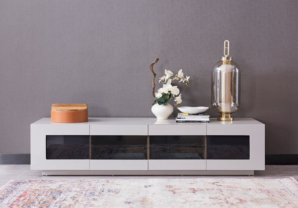 Modrest Frost Modern Small Grey TV Unit - MONAVILLA