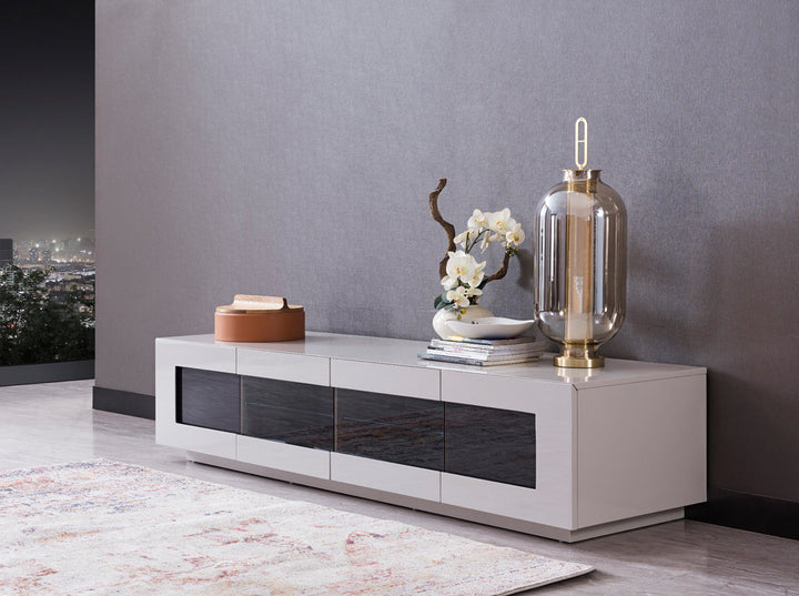 Modrest Frost Modern Small Grey TV Unit - MONAVILLA