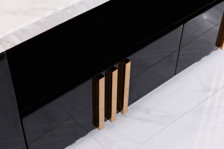 Modrest Kingsley Modern Marble & Rosegold TV Stand - MONAVILLA