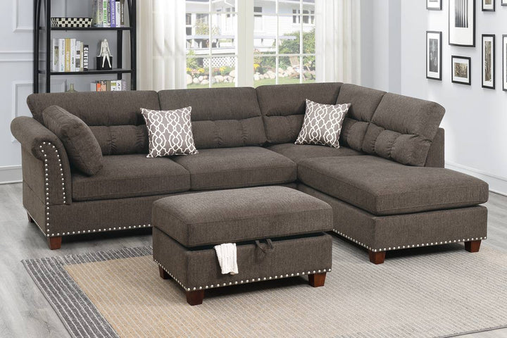 Poundex 3 Piece Sectional Set Model F6418 - MONAVILLA