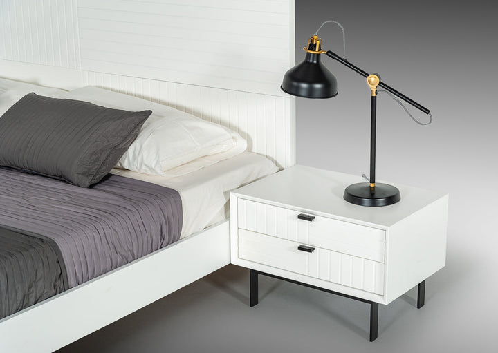 Nova Domus Valencia Contemporary White Nightstand - MONAVILLA