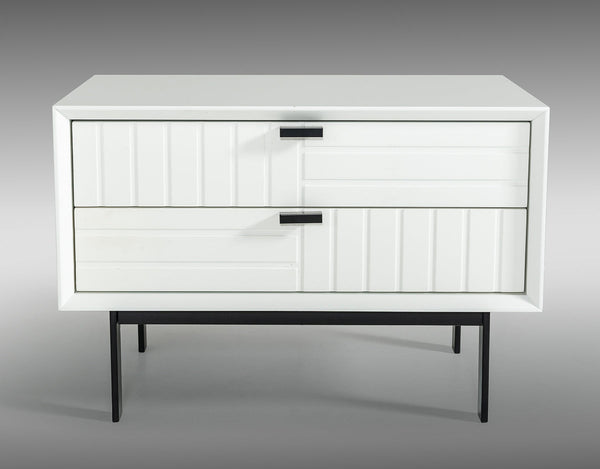 Nova Domus Valencia Contemporary White Nightstand - MONAVILLA