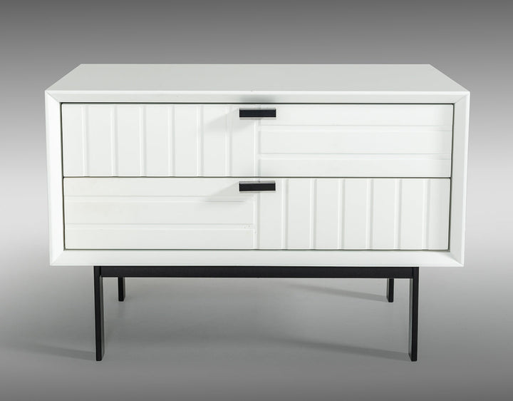 Nova Domus Valencia Contemporary White Nightstand - MONAVILLA