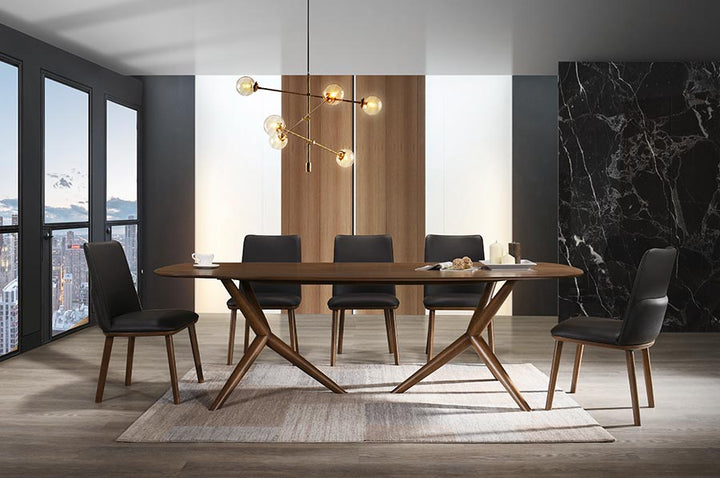 Modrest Utah Modern Walnut Rectangular Dining Table - MONAVILLA