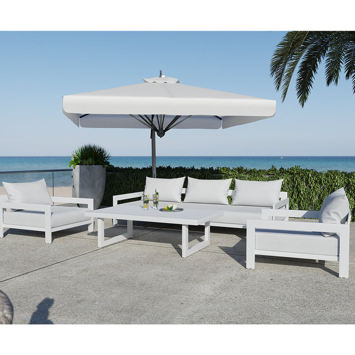 Divani Casa Wake Modern White Outdoor Sofa - MONAVILLA