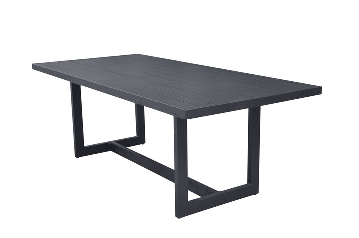 Divani Casa Wake Modern Dark Charcoal Outdoor Dining Table - MONAVILLA