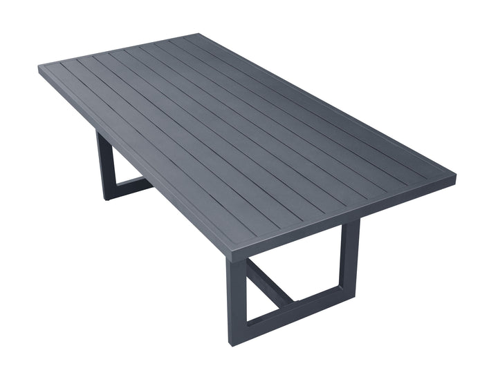 Divani Casa Wake Modern Dark Charcoal Outdoor Dining Table - MONAVILLA