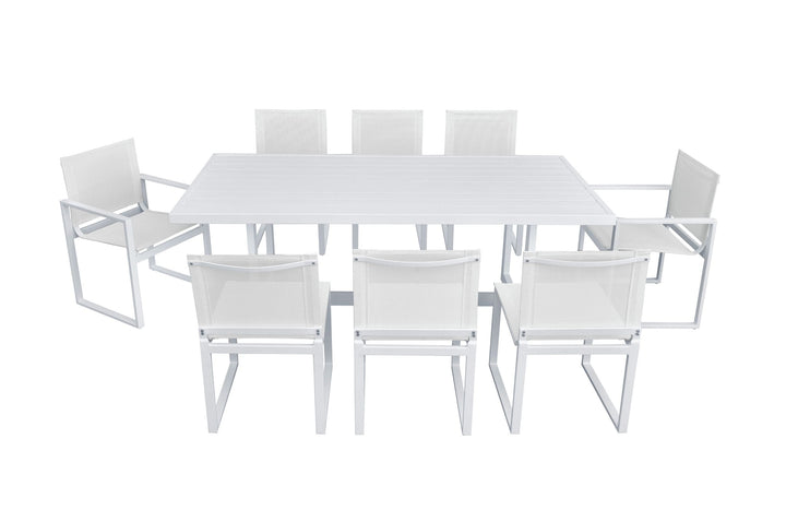 Divani Casa Wake Modern White Outdoor Dining Table - MONAVILLA