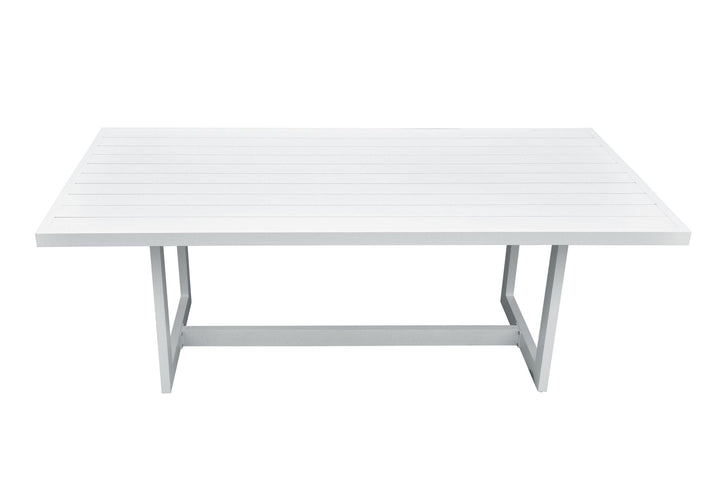 Divani Casa Wake Modern White Outdoor Dining Table - MONAVILLA