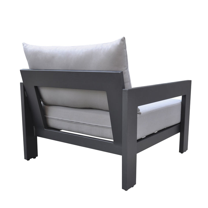 Divani Casa Wake Modern Charcoal Outdoor Lounge Chair - MONAVILLA