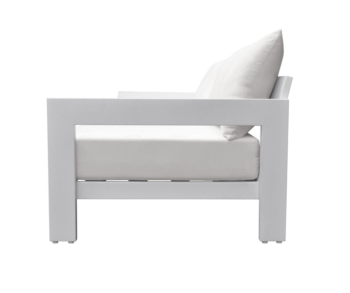 Divani Casa Wake Modern White Outdoor Lounge Chair - MONAVILLA