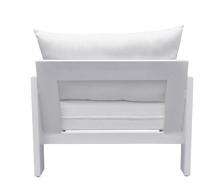 Divani Casa Wake Modern White Outdoor Lounge Chair - MONAVILLA